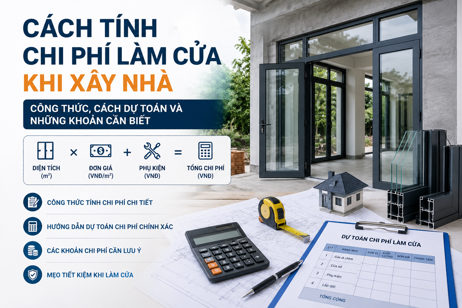 Cách Tính Chi Phí Làm Cửa Khi Xây Nhà: Công Thức, Cách Dự Toán Và Những Khoản Cần Biết