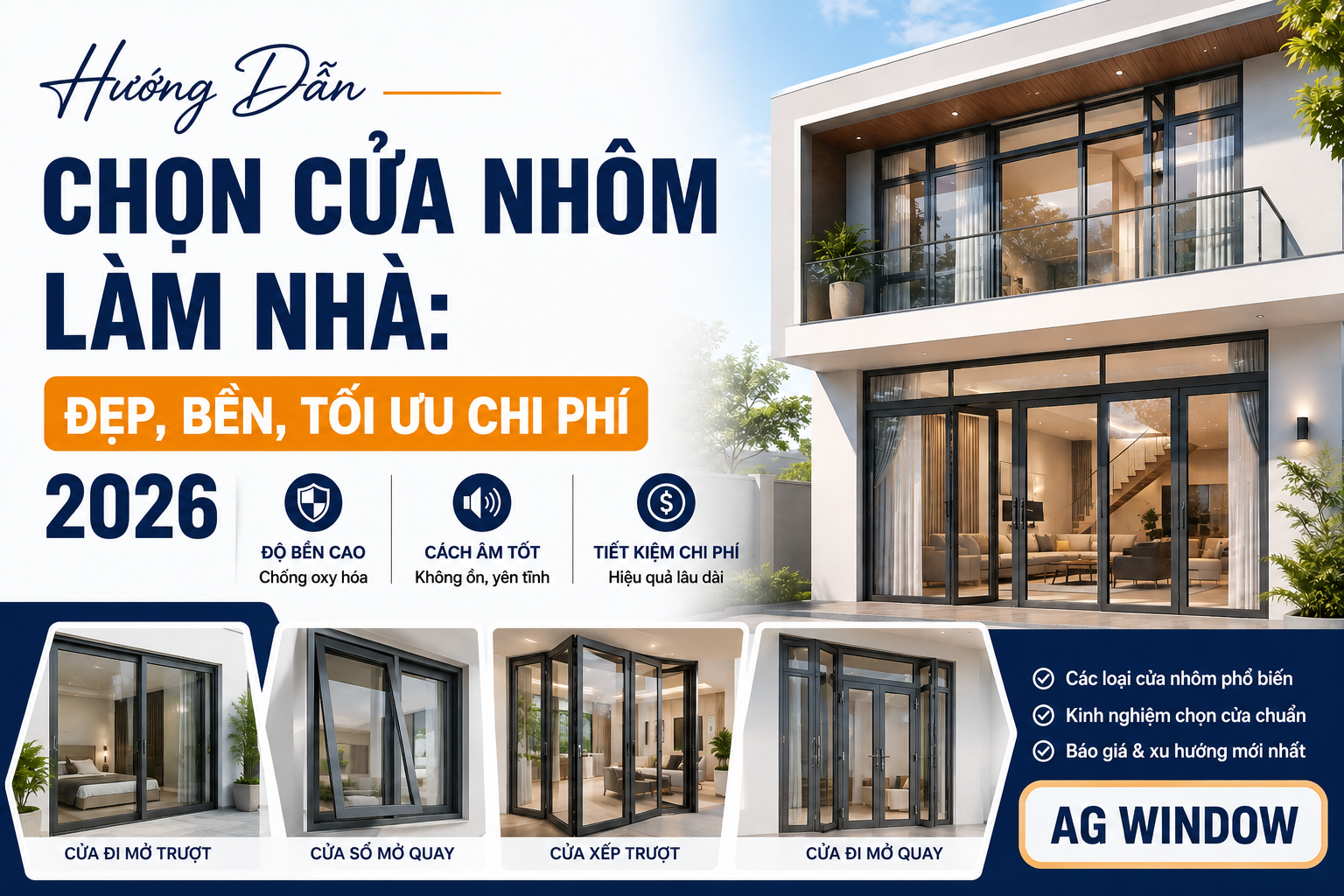 Chọn cửa nhôm