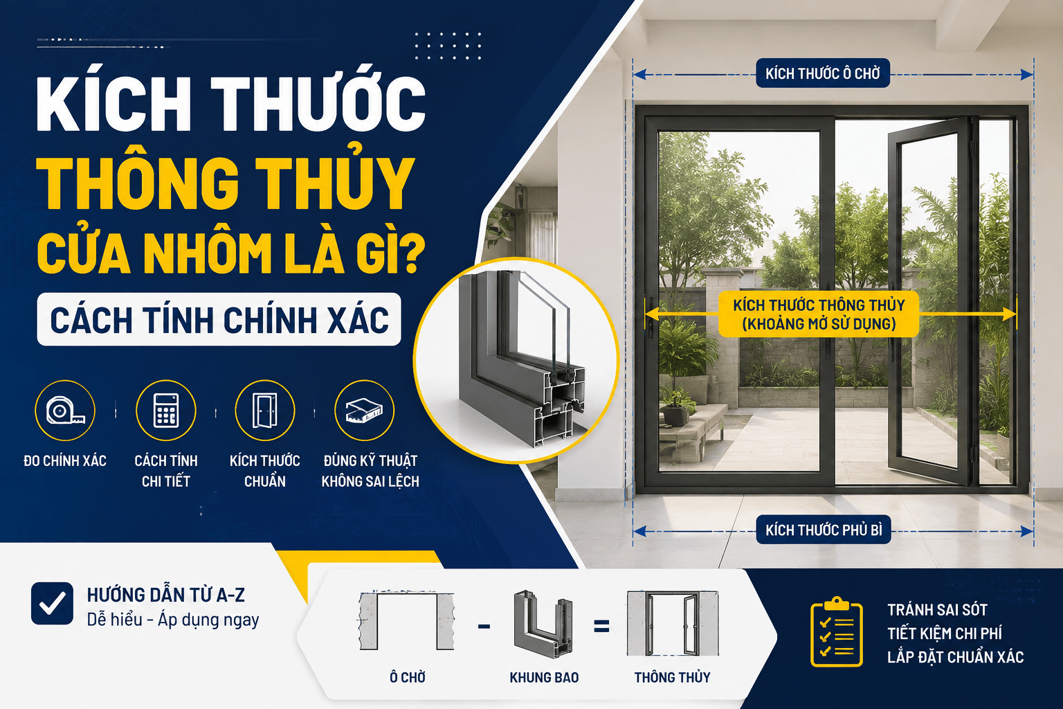 Kích Thước Thông Thủy Cửa Nhôm Là Gì? Cách Tính Chính Xác