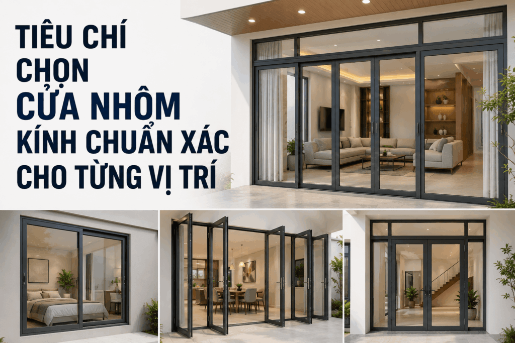 Tiêu chí chọn cửa chuẩn cho từng vị trí