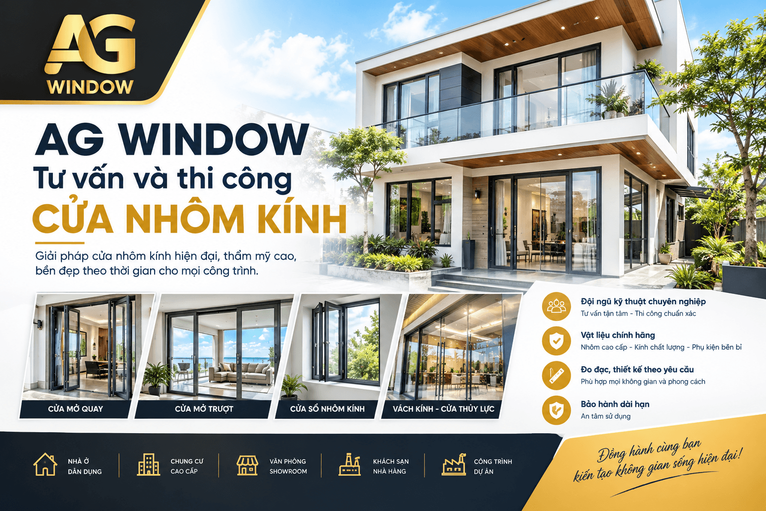 AG WINDOW – Tư vấn và thi công cửa nhôm kính